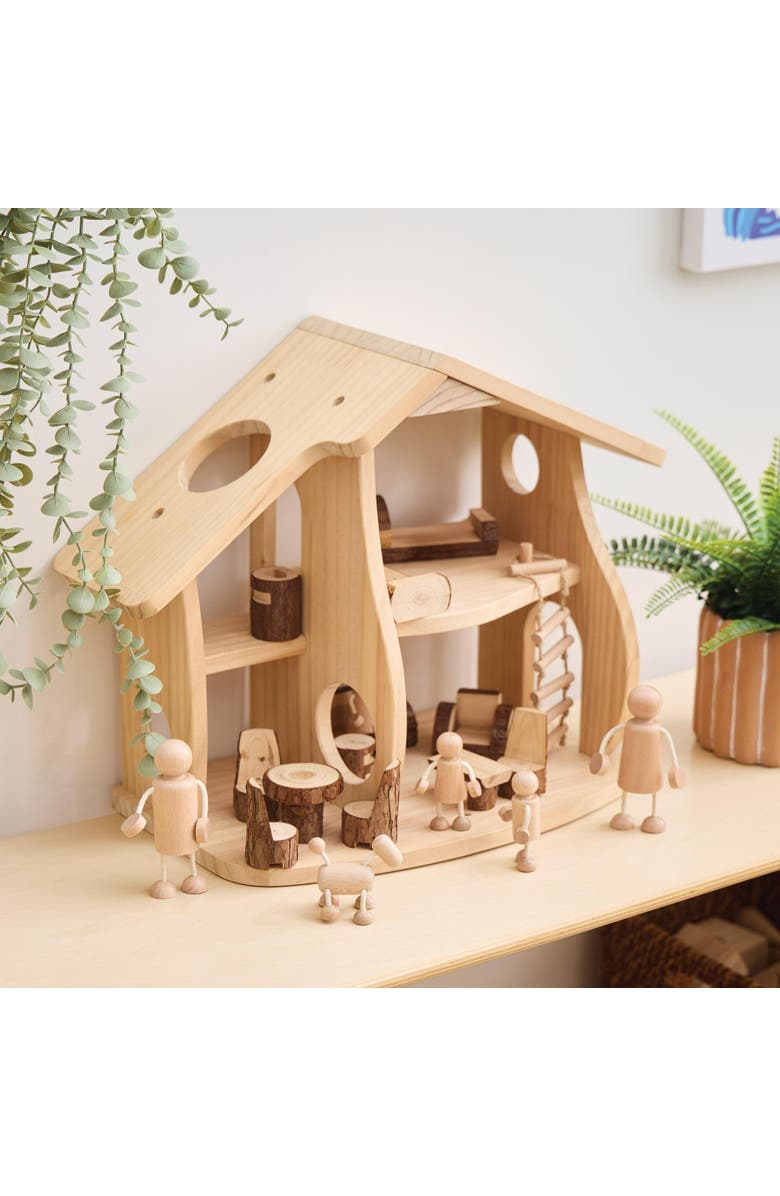 Kaplan Early Learning Company Wooden Family Playset, Alternate, color, Beige