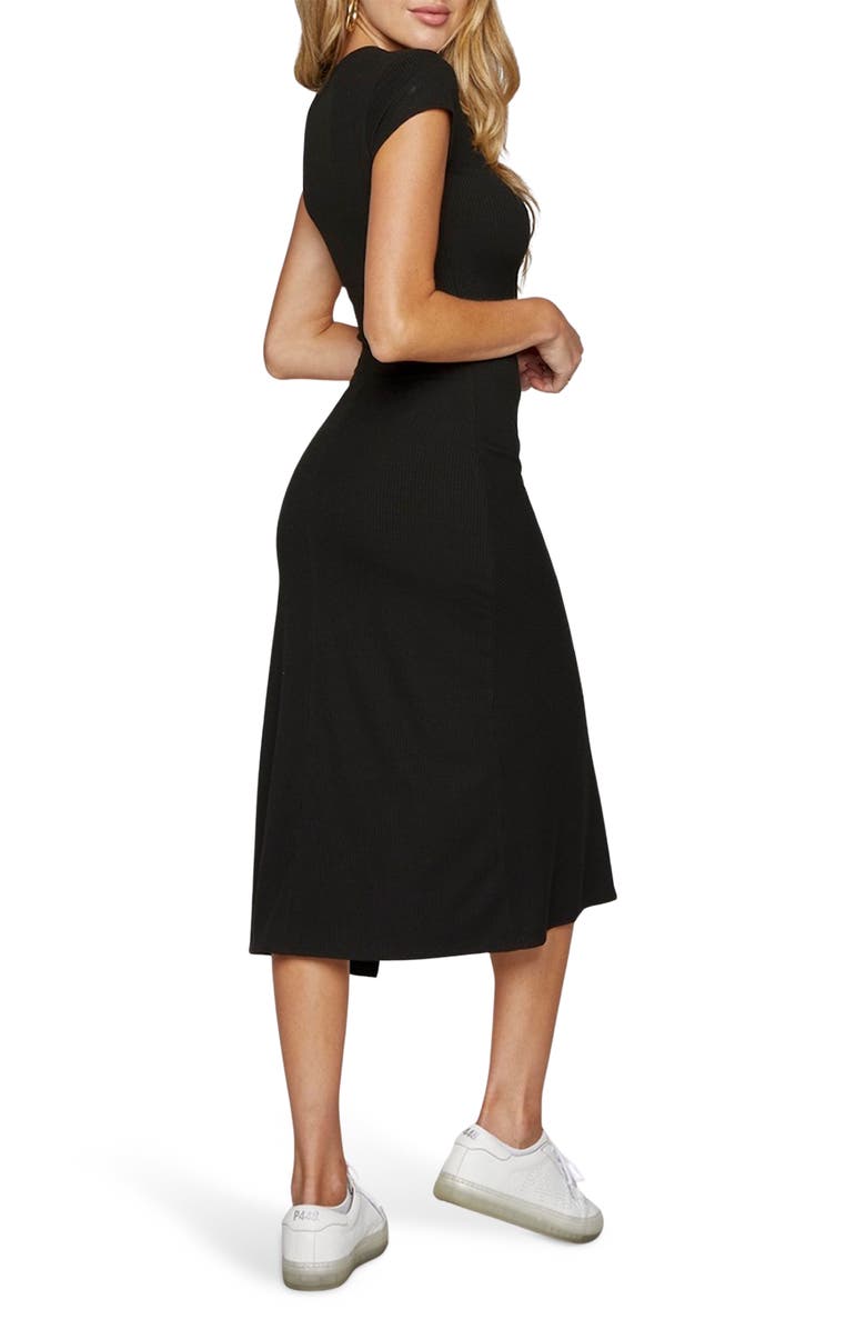 Sunday Ritual High Slit Rib Midi Dress, Alternate, color, 