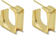 LA MENO Golden Glow Square Earrings