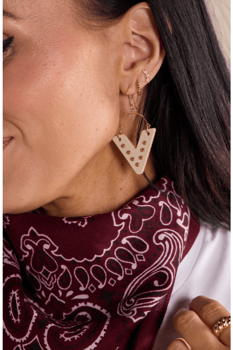 Sutton Earrings, Alternate, color, Ecru / Silver