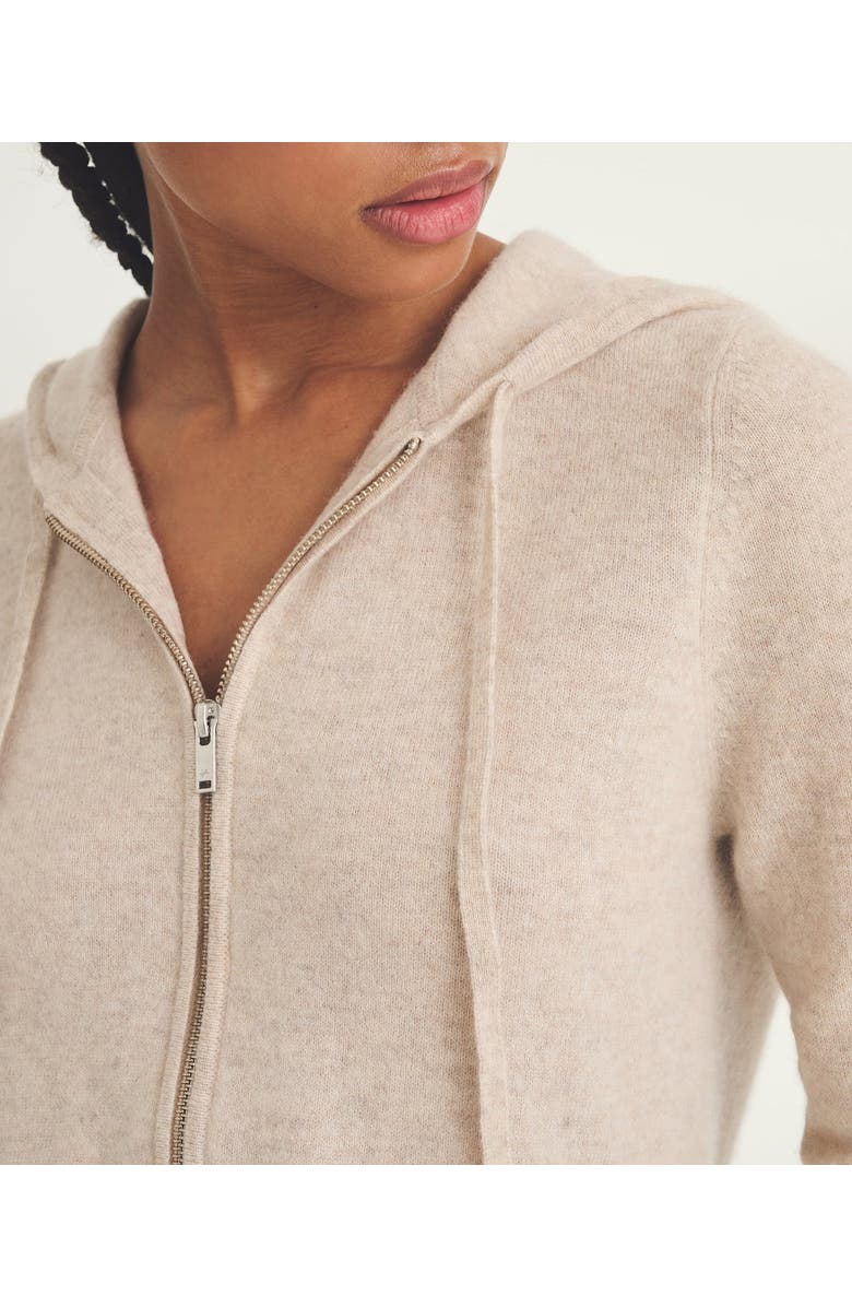 NAADAM Signature Cashmere Cropped Hoodie, Alternate, color, Oatmeal