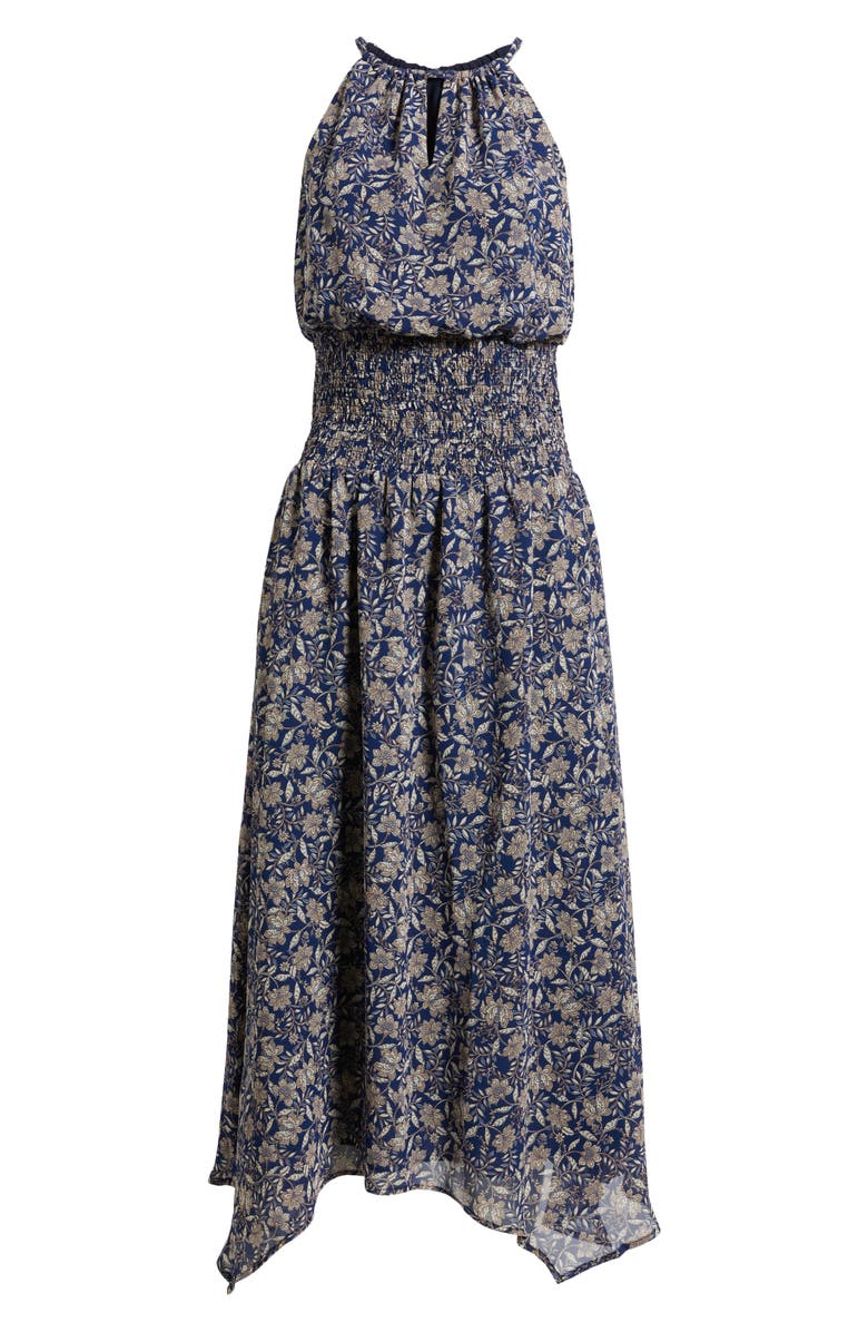 Halogen<sup>®</sup> Smocked Waist Sleeveless Maxi Dress, Alternate, color, Blue Multi