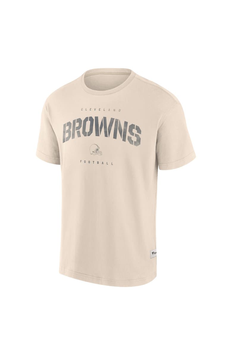 FANATICS Men's Fanatics Cream Cleveland Browns Elements Weathered Tonal Future Ground T-Shirt, Alternate, color,
