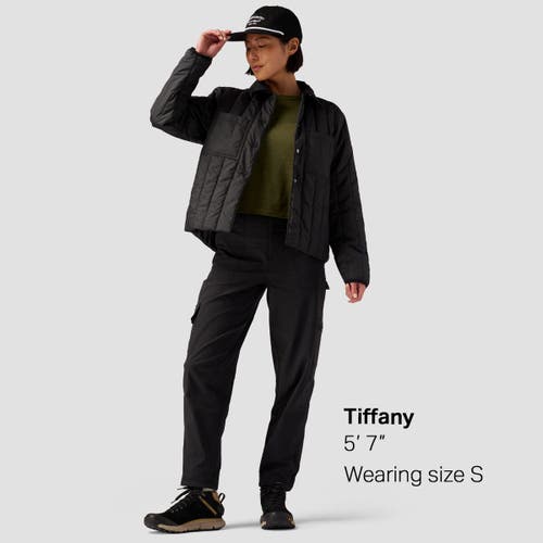 Backcountry Oakbury Synthetic Quilted Shirt Jacket In Black
