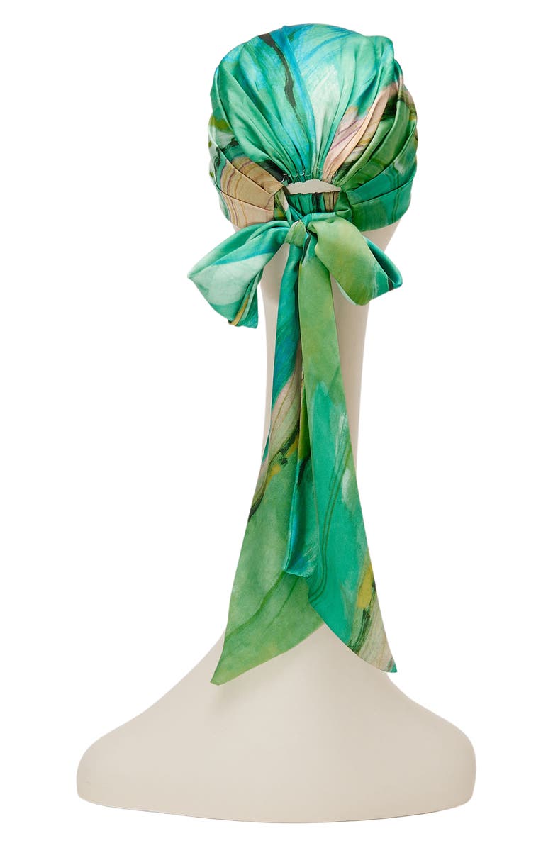 Eugenia Kim Gigi Satin Head Wrap, Alternate, color, Green