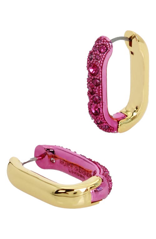 KURT GEIGER KURT GEIGER LONDON CRYSTAL PAVÉ OVAL HOOP EARRINGS