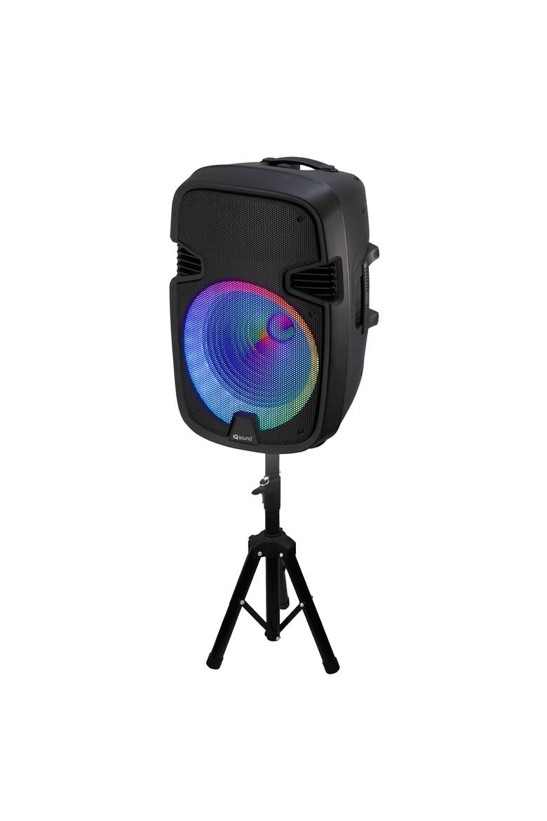 15 Inch Portable Bluetooth Speaker with Tripod Stand, Alternate, color, Black