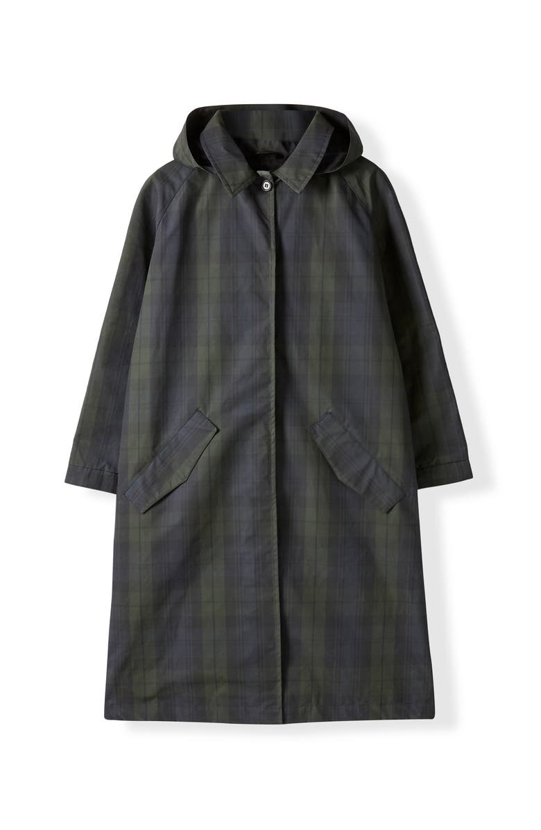 Celtic & Co. British Waxed Cotton Trench Coat, Alternate, color, Blackwatch