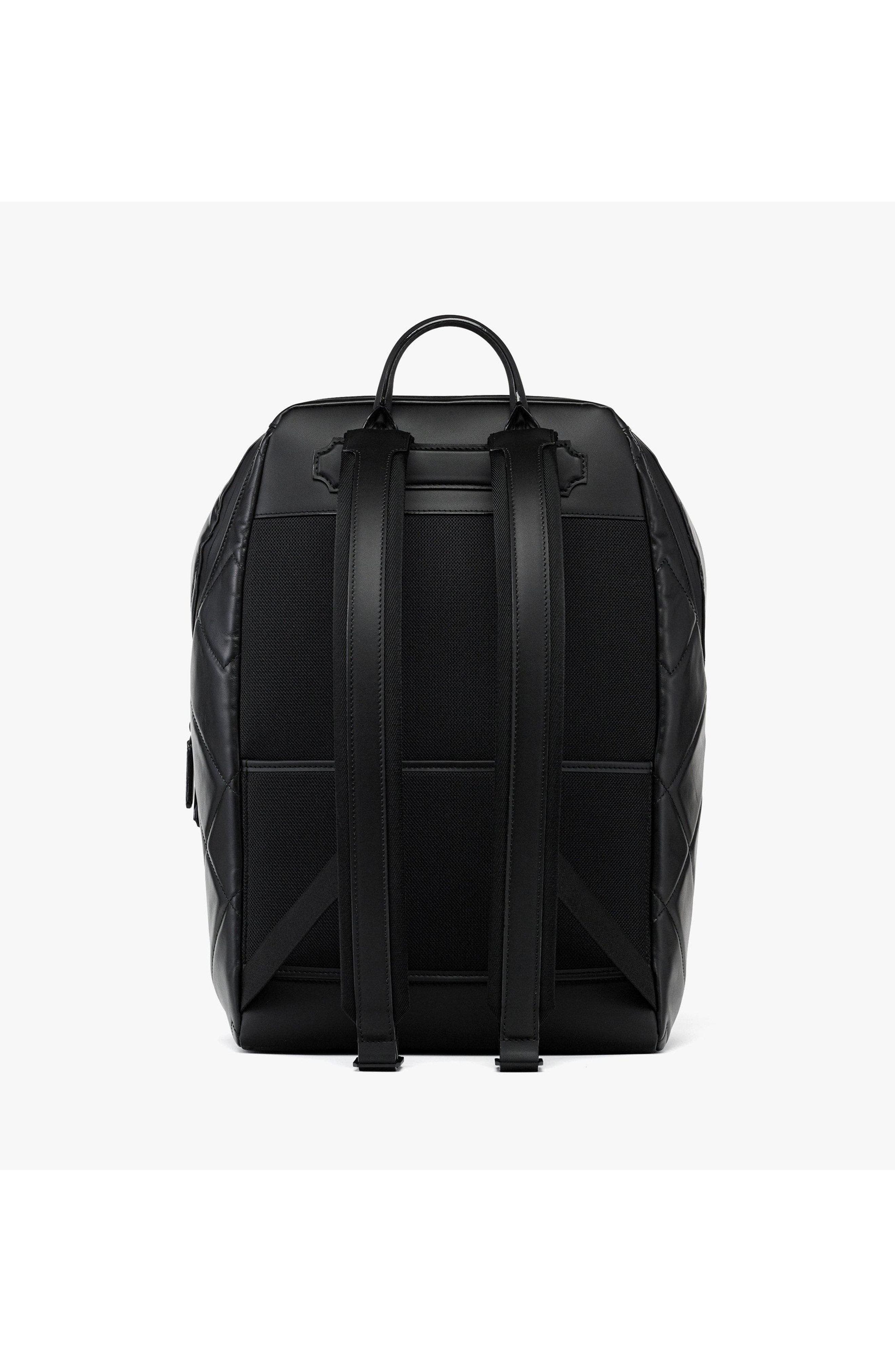 Aren Backpack in Diamond Quilted Leather, Alternate, color, Black