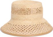 Vince Open Weave Raffia Bucket Hat