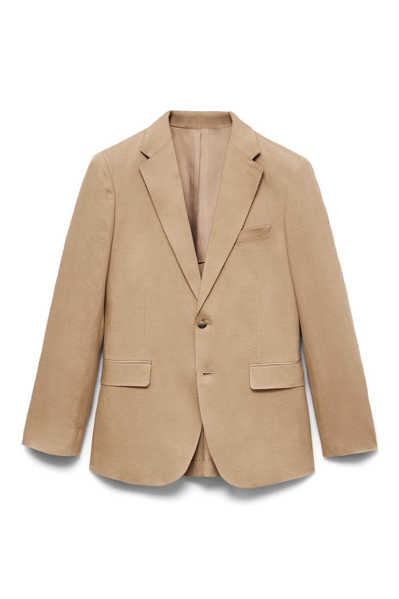 Slim Fit Linen Sport Coat, Alternate, color, BEIGE