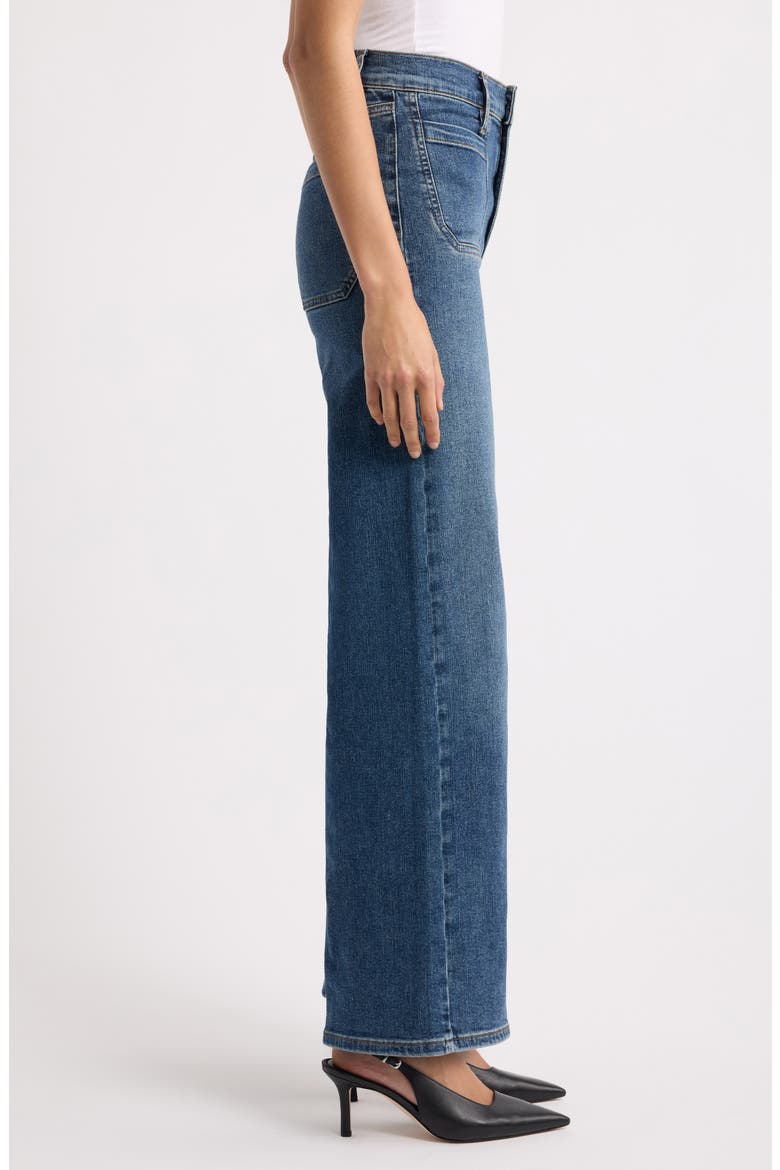 Le Pixie Slim Palazzo Pocket High Waist Wide Leg Jeans, Alternate, color, ETHER
