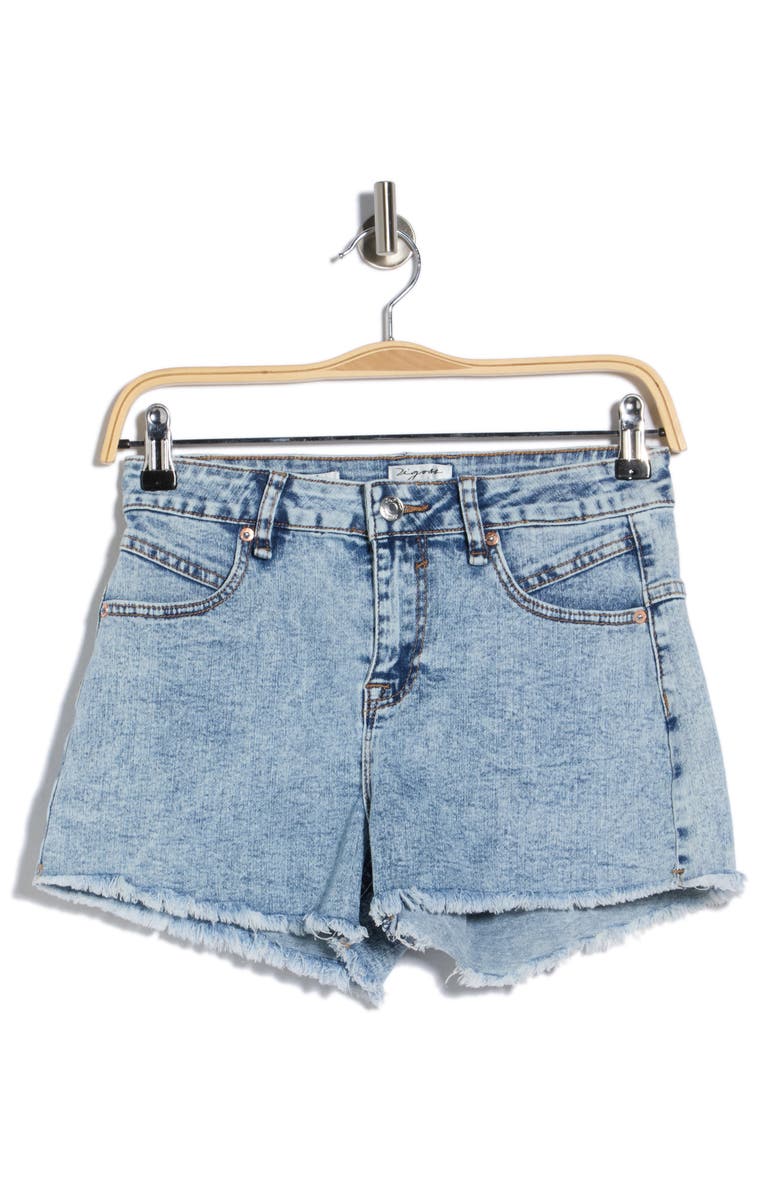 Vigoss Seam Detail Cutoff Denim Shorts, Main, color, Light Wash