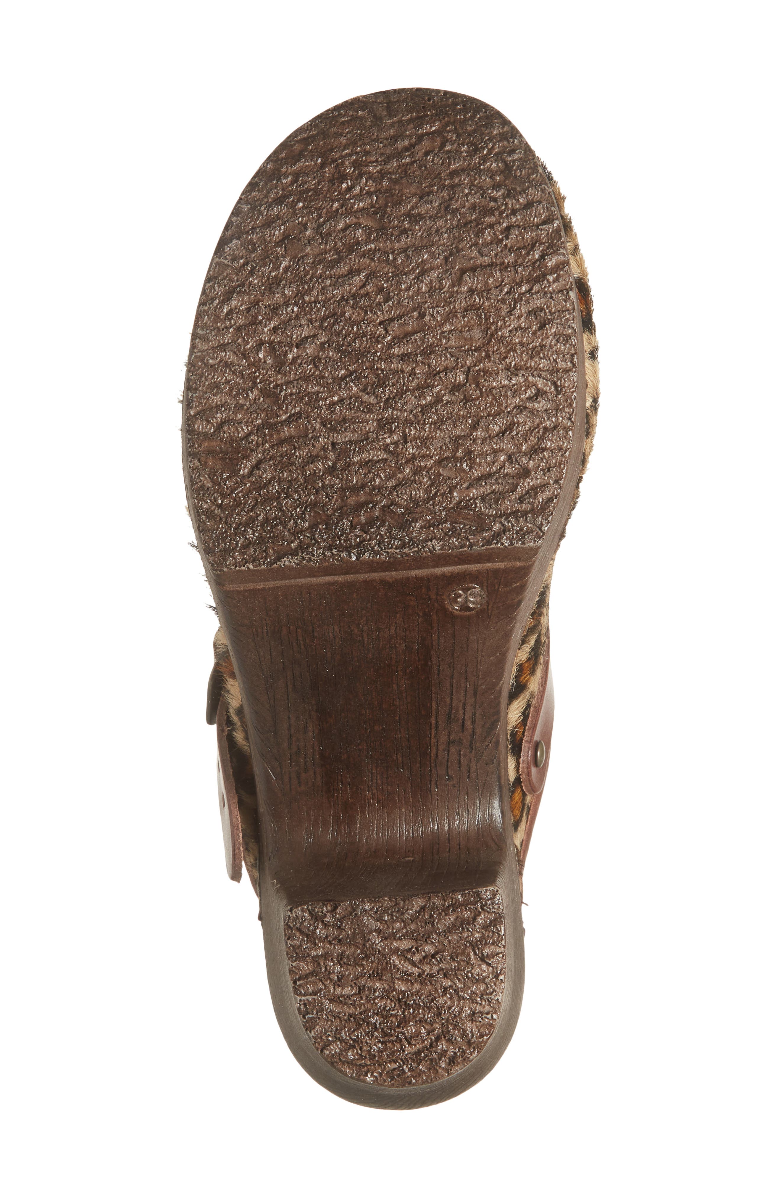 Chocolat Blu Faro Genuine Calf Hair Platform Mule, Alternate, color, Leopard Calf Hair