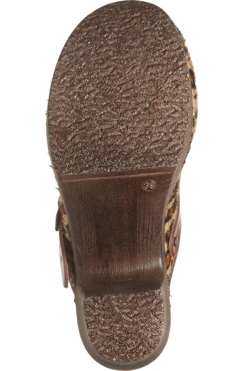 Chocolat Blu Faro Genuine Calf Hair Platform Mule, Alternate, color, Leopard Calf Hair