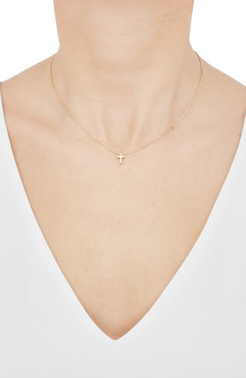 Frankie & Zoe Cross Pendant Necklace In Gold