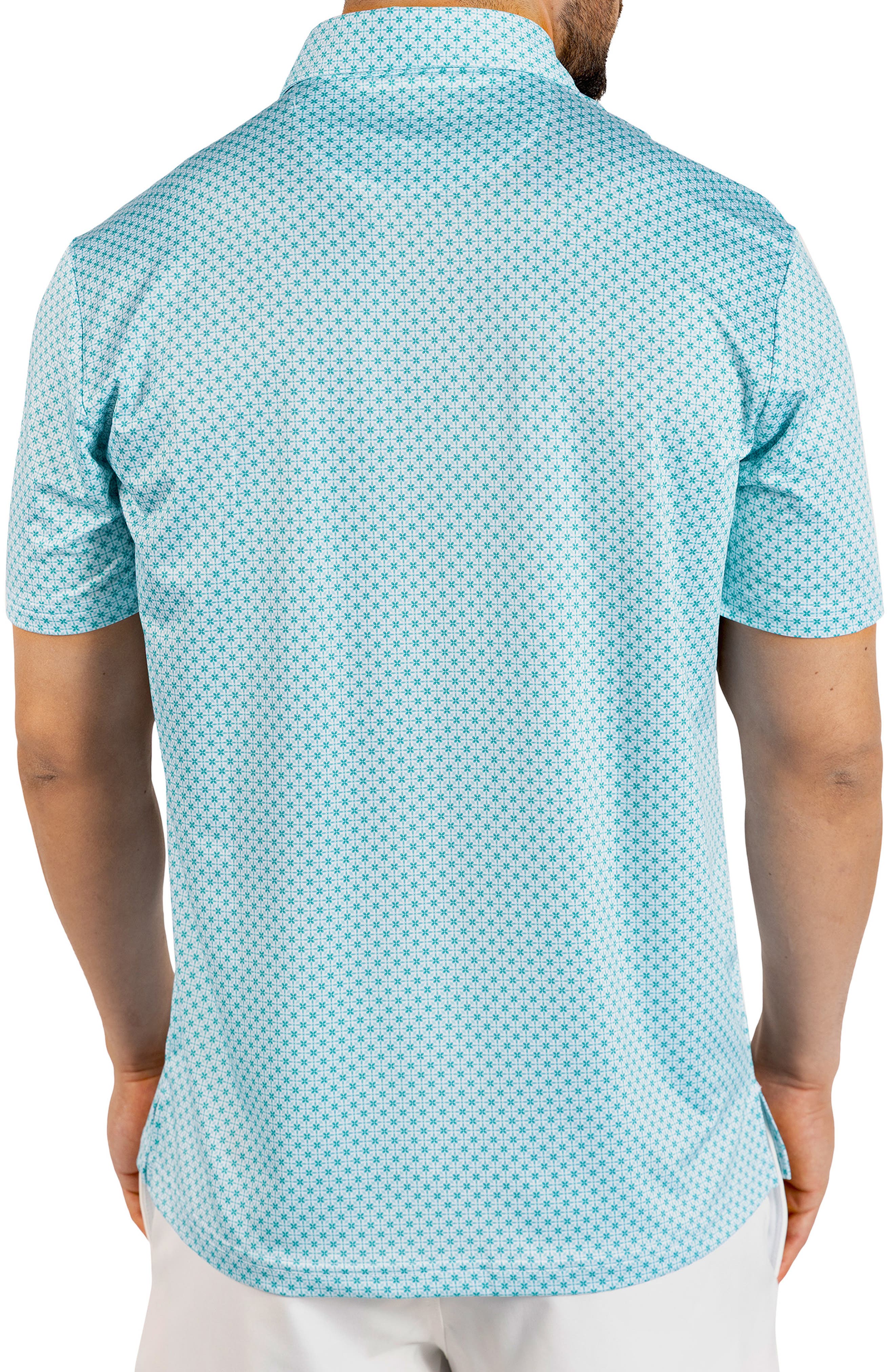 Geo Floral Performance Polo - image 2