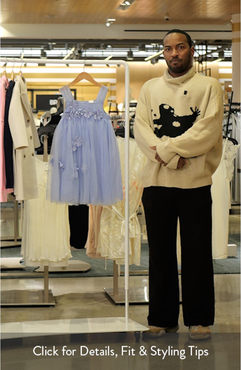 Kids' Floral Appliqué Tulle Dress, sales video thumbnail