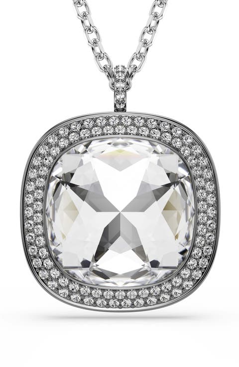 Una Angelic Cushion Cubic Zirconia Convertible Pendant Necklace