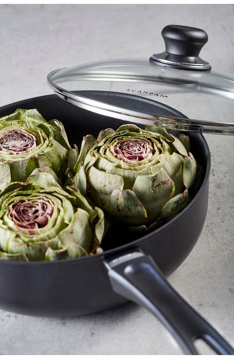 Scanpan Classic 10.25 Inch Deep Saute Pan w/Lid, 4 Quart Capacity, Alternate, color, Black