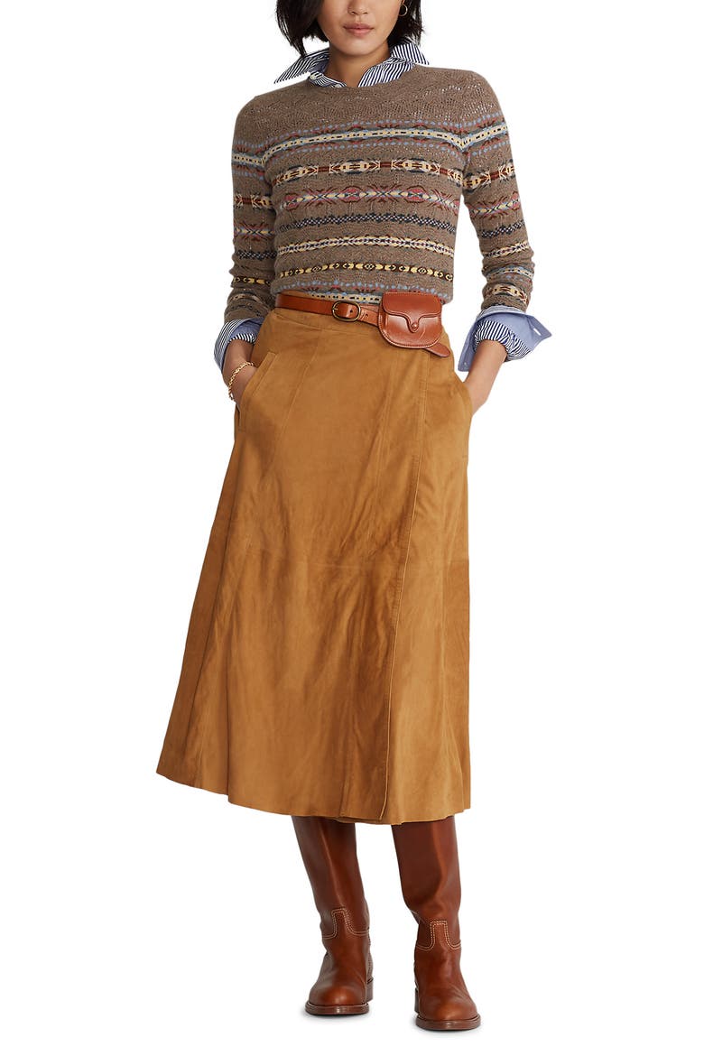 Fair Isle Wool & Cashmere Sweater, Alternate, color, CLA TAN