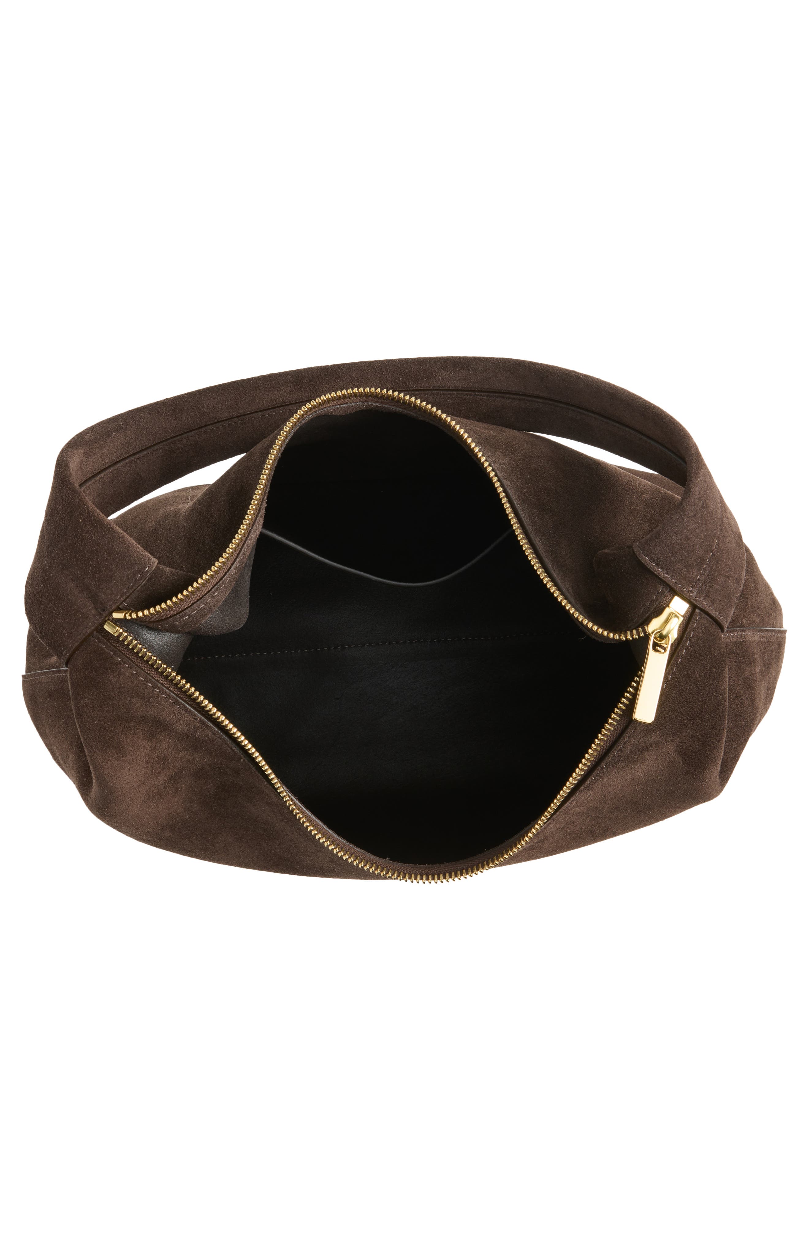 Candy Suede Shoulder Bag, Alternate, color, EBONY