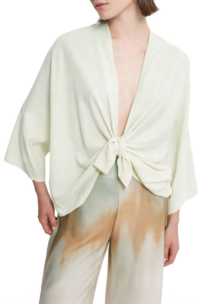 Silk Blend Relaxed Fit Jacket, Main, color, Mint
