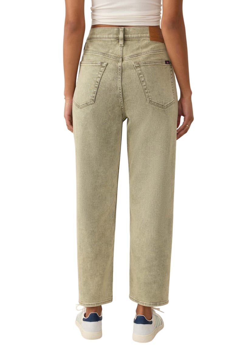 High Waist Slim Straight Leg Jeans, Alternate, color, OLIVE HAZE WASH