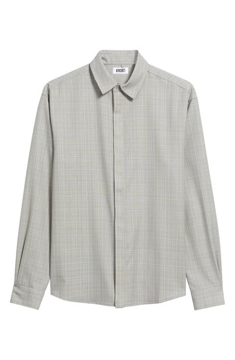 Jordan Wool Blend Plaid Shirt