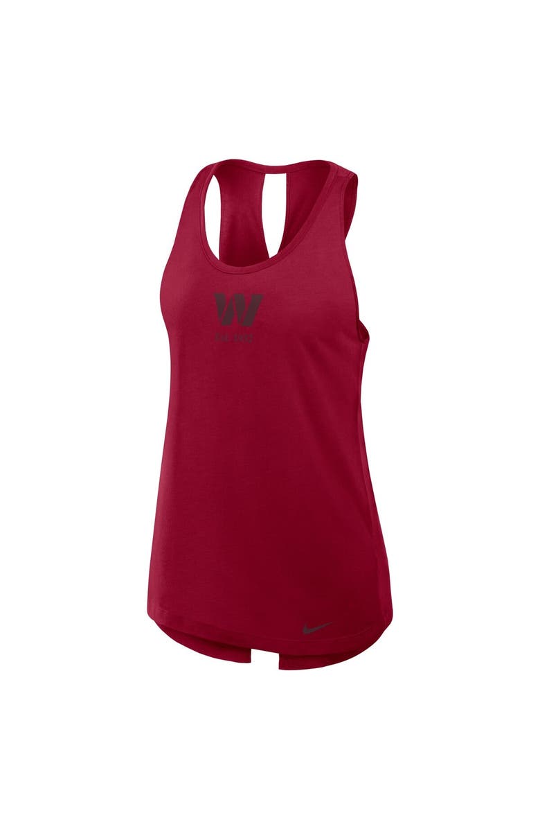 Nike Women's Nike Burgundy Washington Commanders Glory Crisscross Performance Tank Top, Alternate, color, Burgundy