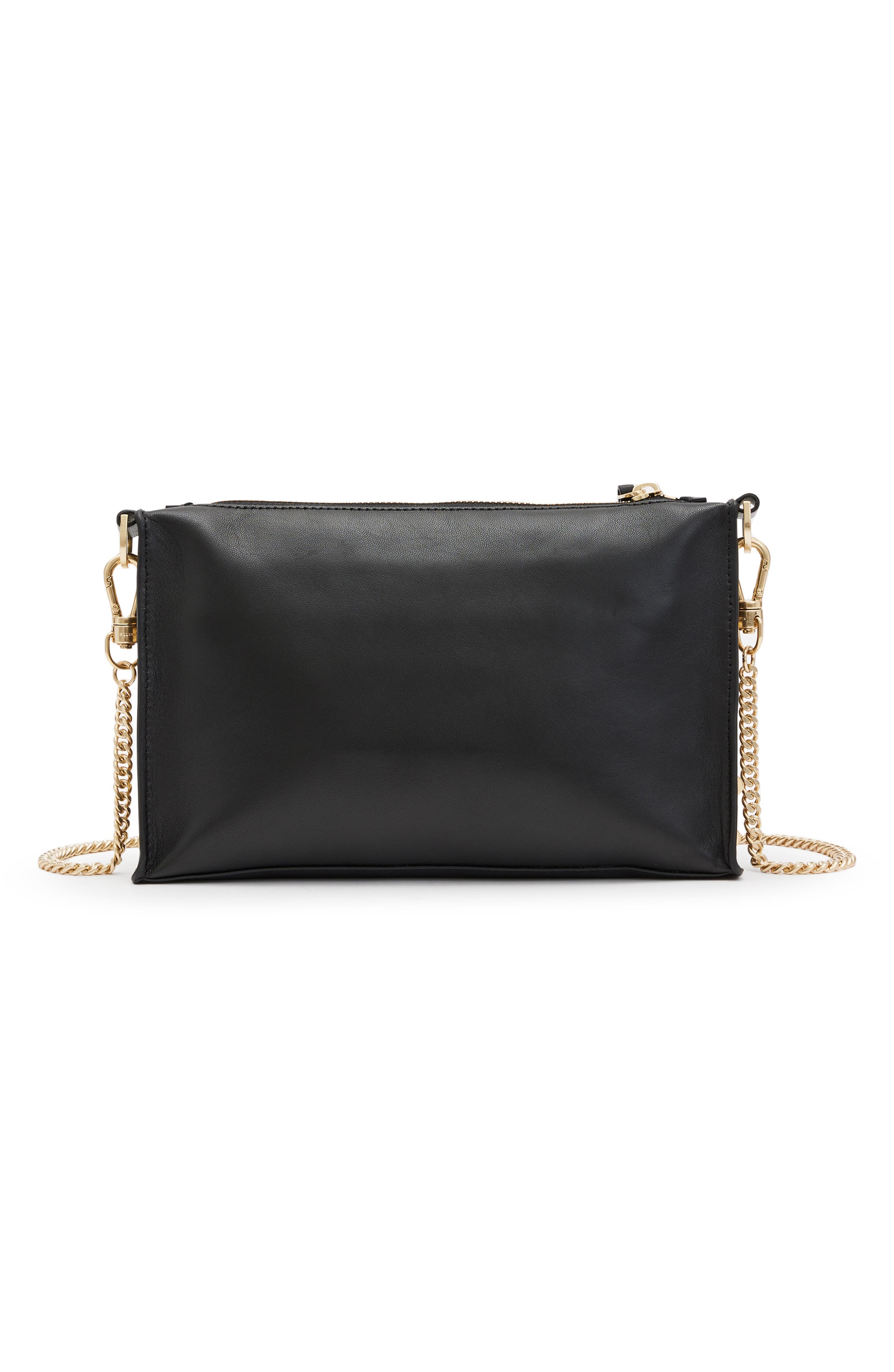 AllSaints Eve Studded Leather Crossbody Bag, Alternate, color, 