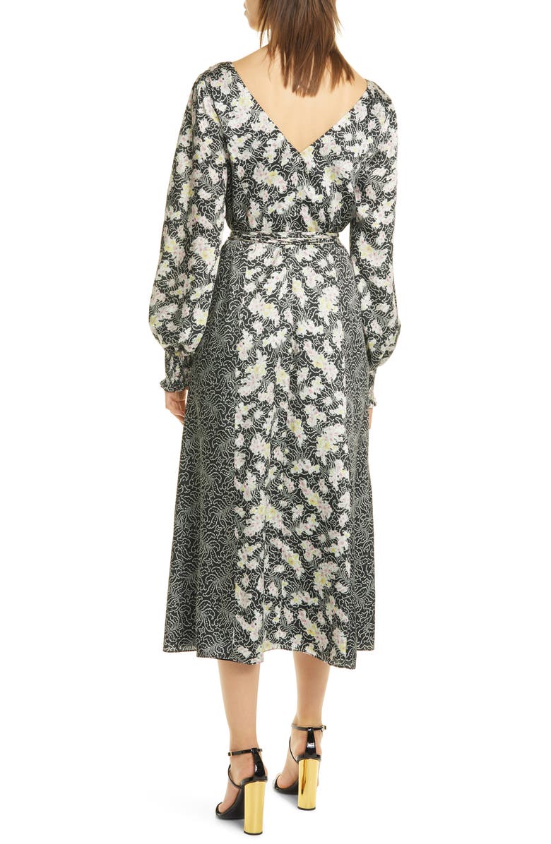 Cinq à Sept Jessica Mixed Print Long Sleeve Midi Dress, Alternate, color, 