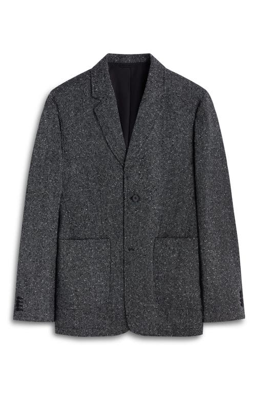 Bugatchi Herringbone Jacket With Removable Bib In Gray