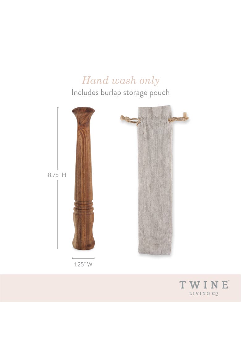 Acacia Wood Muddler, Alternate, color, Wood