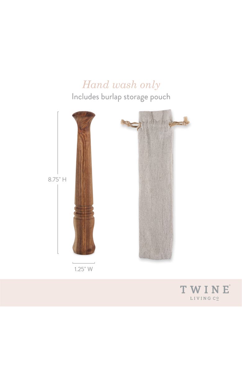 TWINE Acacia Wood Muddler, Alternate, color,