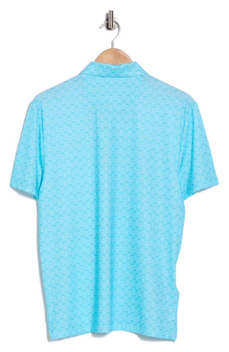 Original Penguin Tini Geo Print Polo, Alternate, color, Blue Radiance