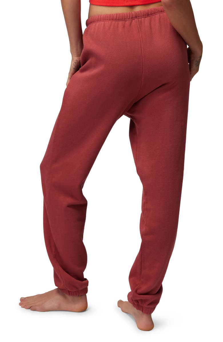 Spiritual Gangster Sol Cotton Sweatpants, Alternate, color, Rosewood