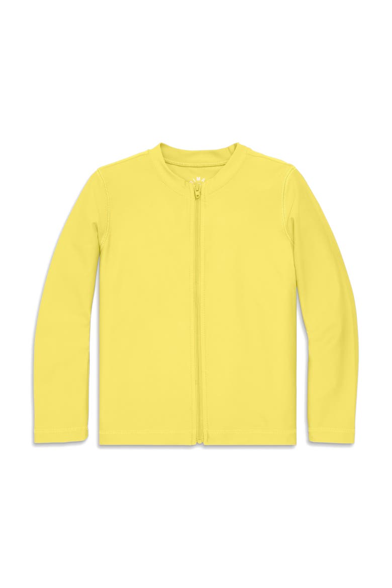 Kids Long Sleeve Full-Zip Rash Guard, Main, color, Banana