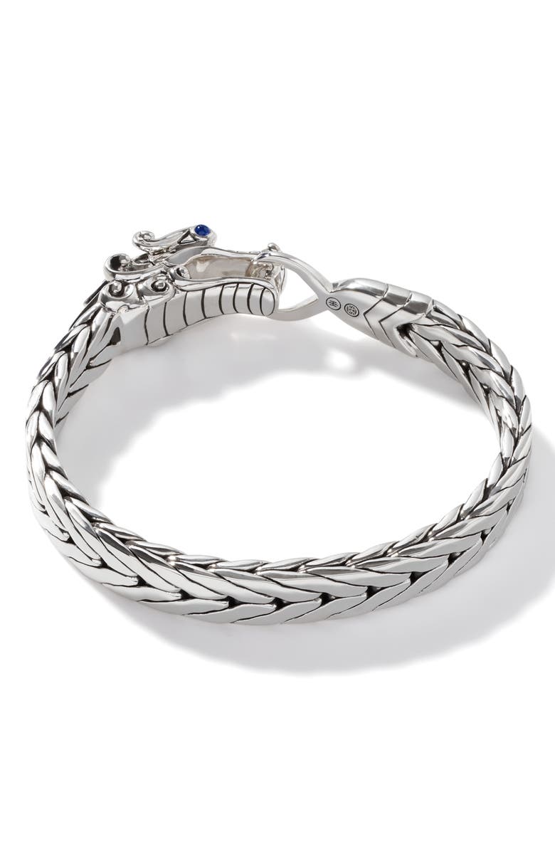 John Hardy Men's Legends Naga Station Bracelet with Blue Sapphire, Alternate, color, 