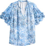 SUGARLIPS Tierra Endry Ruffle Floral Top