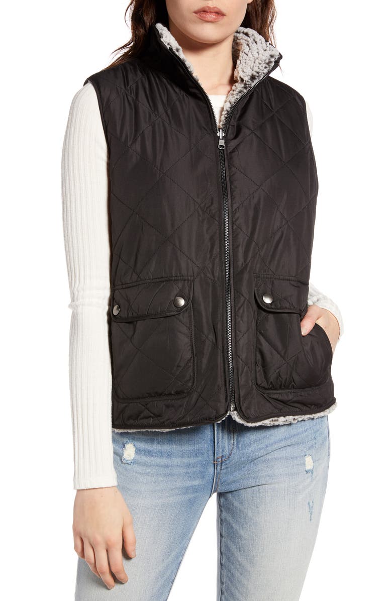 Thread & Supply Wubby Reversible Fleece Lined Quilted Vest, Alternate, color, 