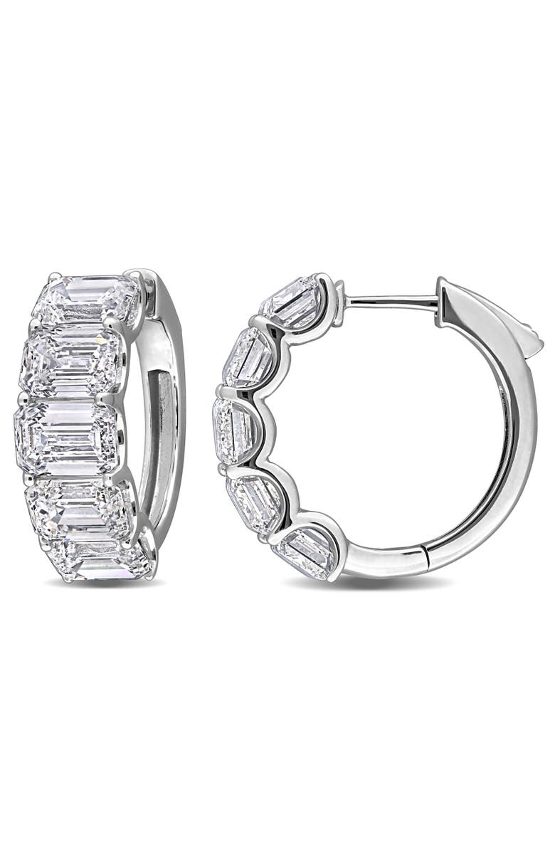 Julianna B. 10ct. t.w. Lab-Grown Diamond Hoop Earrings 14k, Main, color, White Gold
