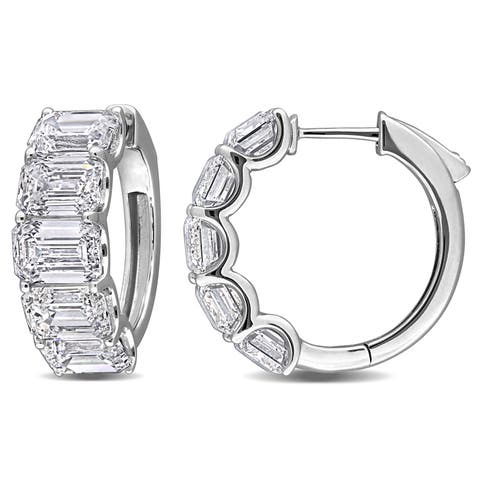 10ct. t.w. Lab-Grown Diamond Hoop Earrings 14k