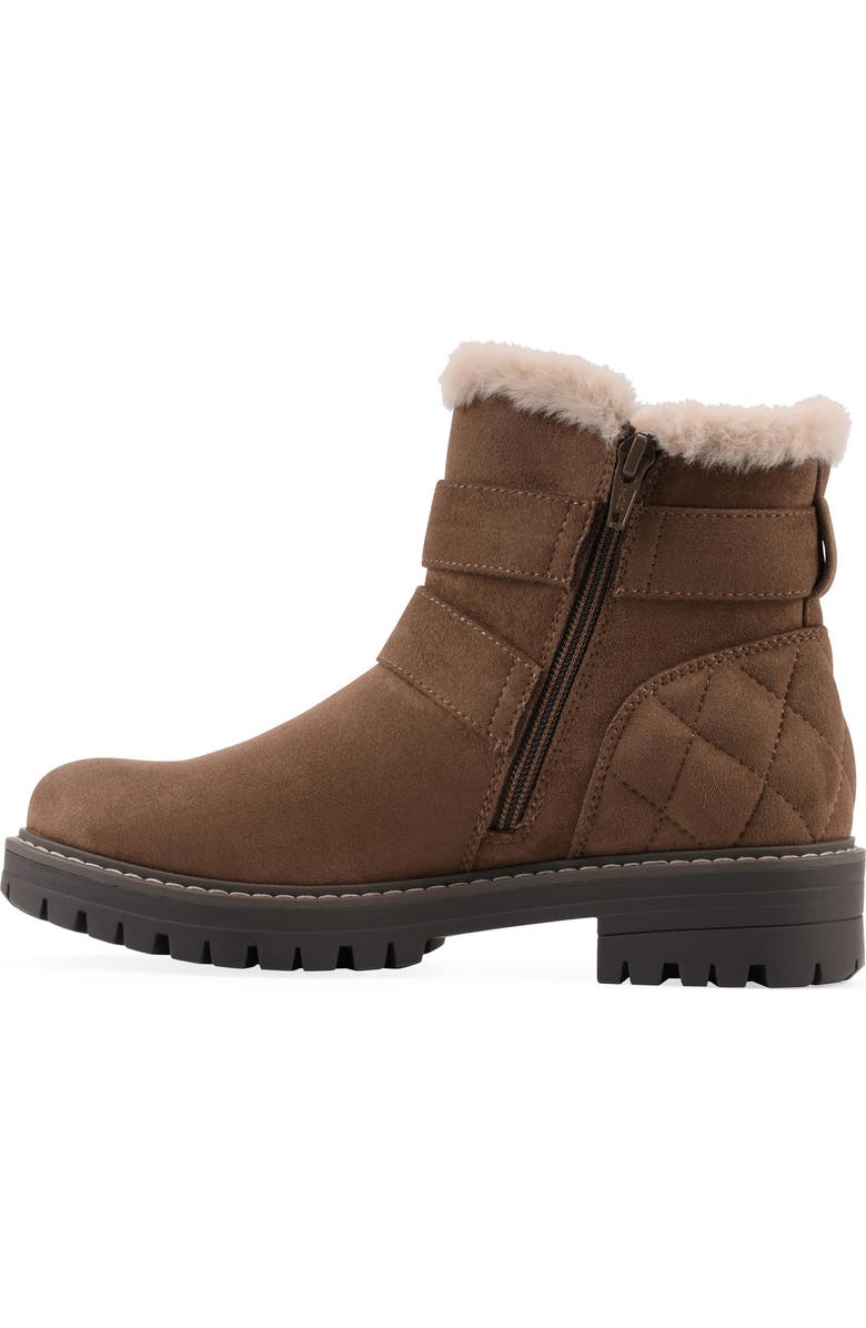 CLIFFS BY WHITE MOUNTAIN Marvin Faux Fur Lined Bootie, Alternate, color, Chestnut/ Fabric