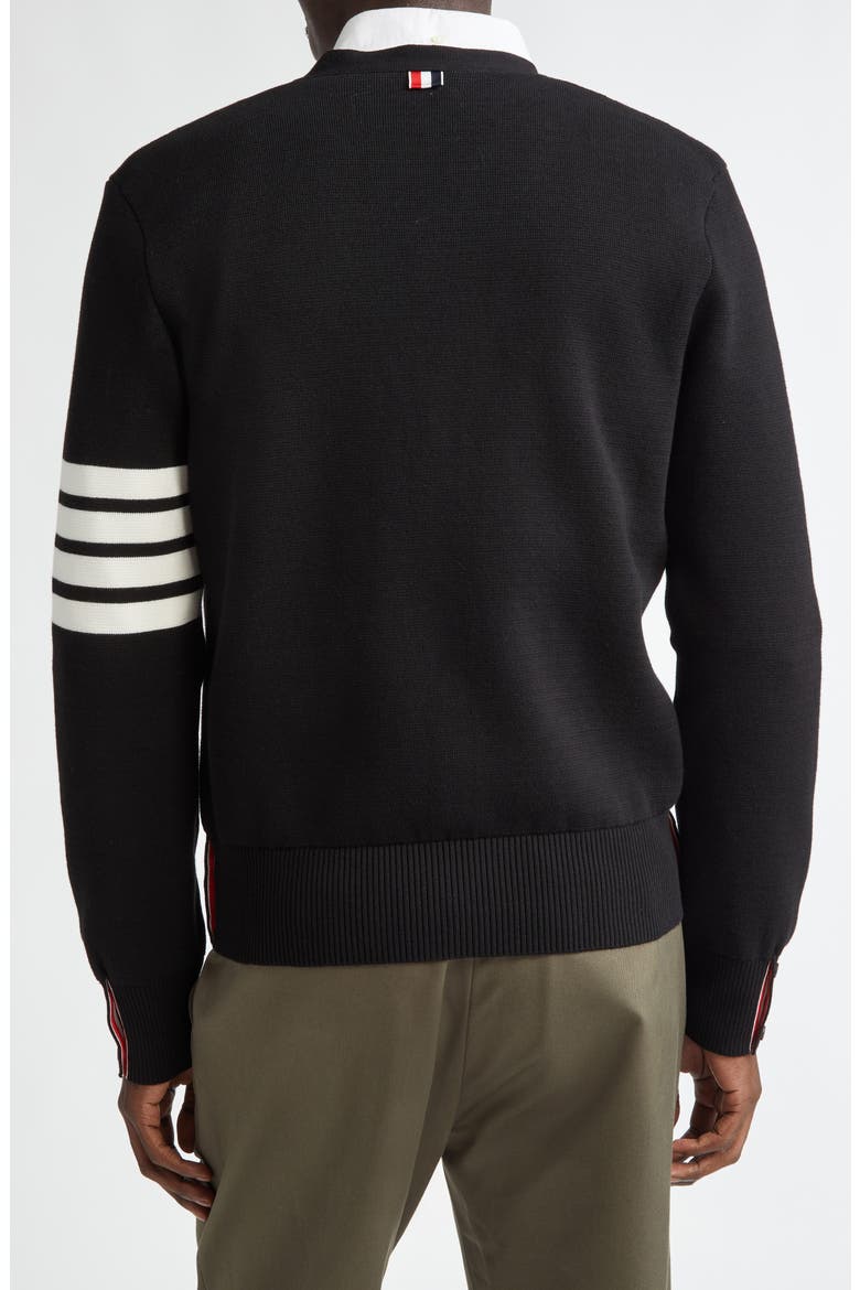 4-Bar Milano Knit Cardigan, Alternate, color, BLACK