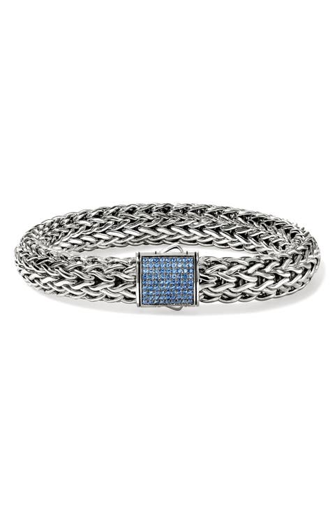 Icon Bracelet, Sterling Silver, Pavé, 10.5mm