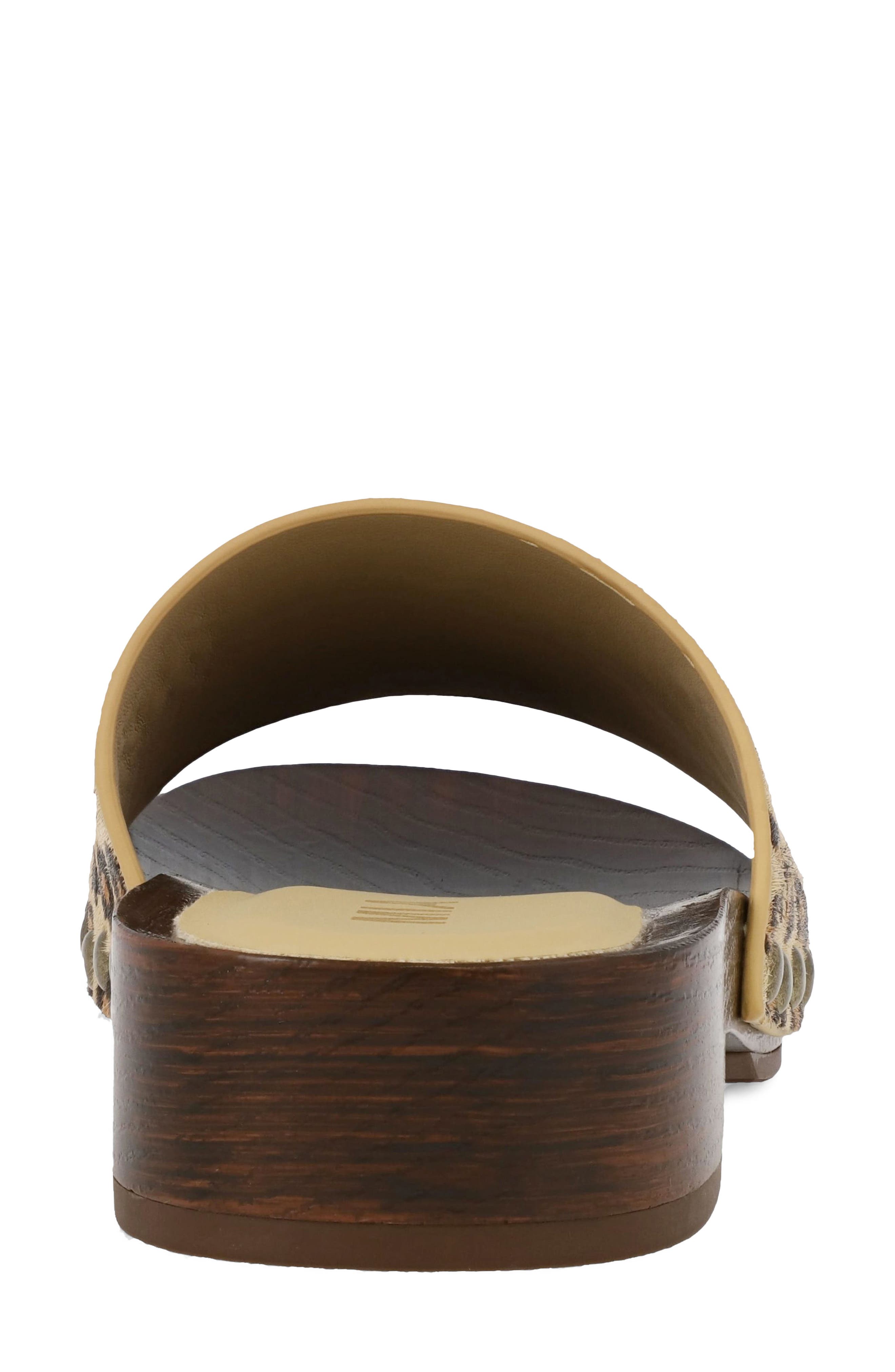 MIA Lanell Genuine Calf Hair Slide Sandal, Alternate, color, Leopard Print