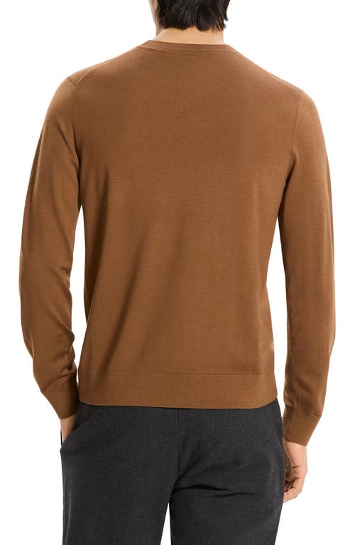 Theory Hilles Crewneck Sweater In Cashmere In Brown
