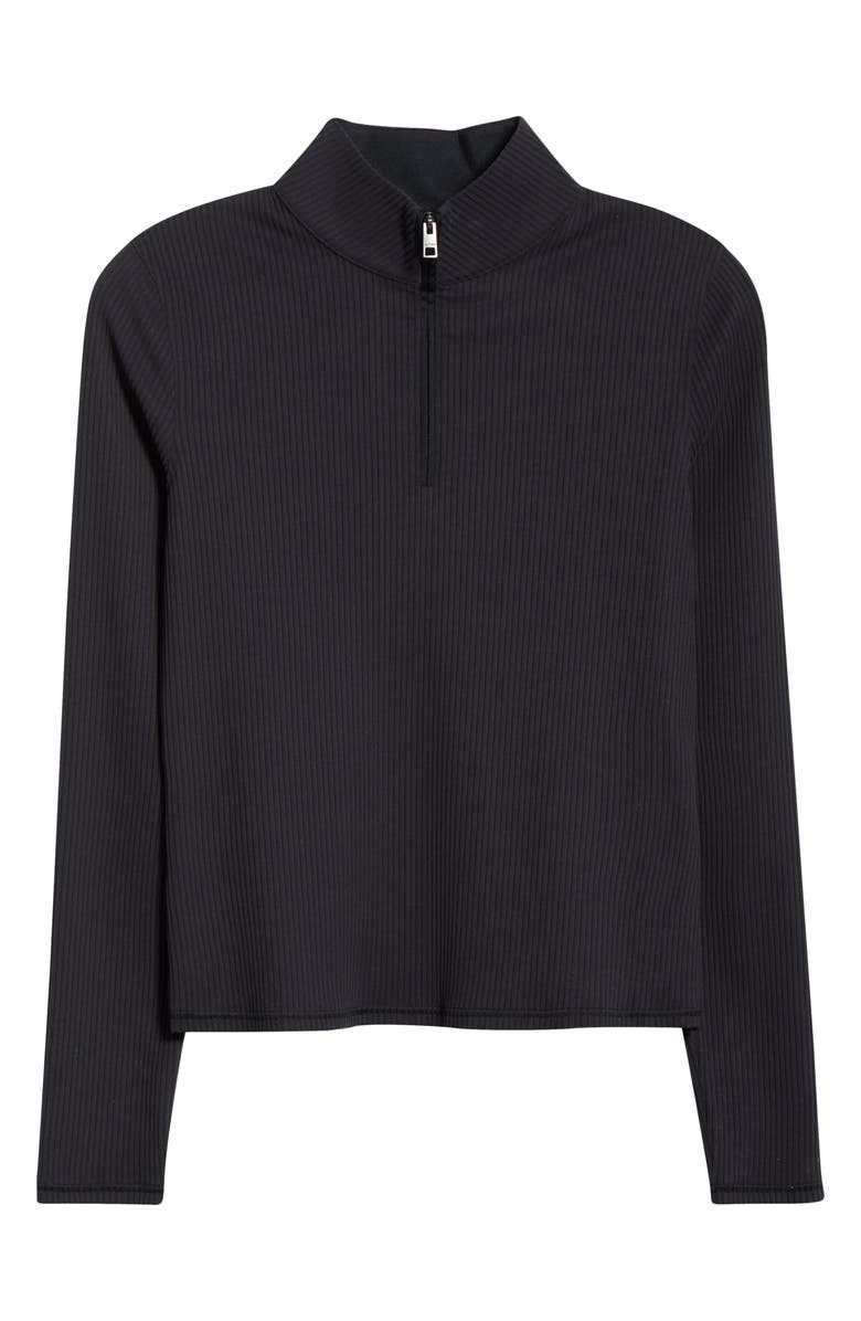 G/FORE Rib Knit Quarter Zip Top, Alternate, color, Onyx