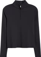 G/FORE Rib Knit Quarter Zip Top